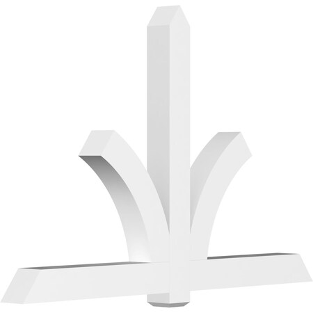 Ekena Millwork Redmond Architectural Grade PVC Gable Bracket, 84"W x 56"H x 6"D x 6"F, 16/12 Pitch GBP084X56X0606RED00